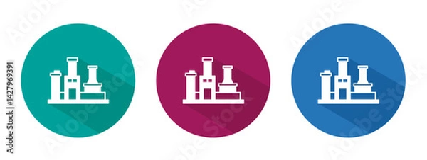 Obraz Icon for factory vector illustration in flat.