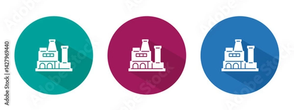 Obraz Icon for factory vector illustration in flat.