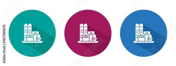 Obraz Icon for factory vector illustration in flat.