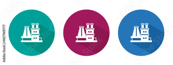 Obraz Icon for factory vector illustration in flat.