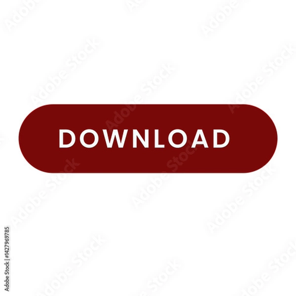 Fototapeta dark red color button download concept image for web design