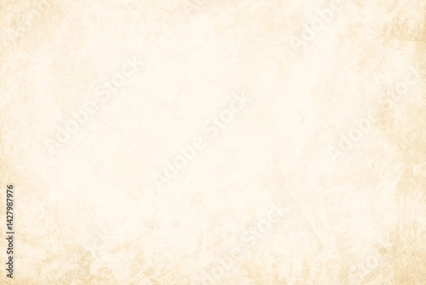 Fototapeta Colour old concrete wall texture background. Close up retro plain cream color cement wall background texture. Design paper vintage parchment element.