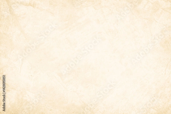 Fototapeta Colour old concrete wall texture background. Close up retro plain cream color cement wall background texture. Design paper vintage parchment element.