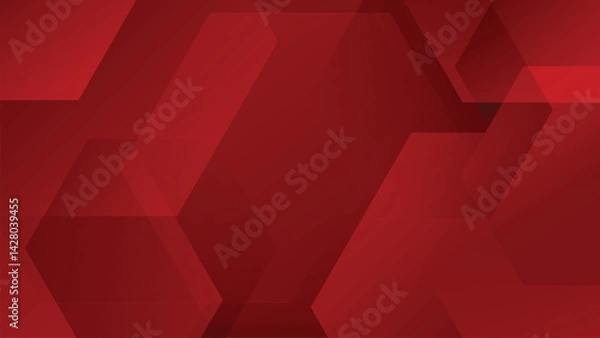 Fototapeta red abstract hexagonal background business banner vector design