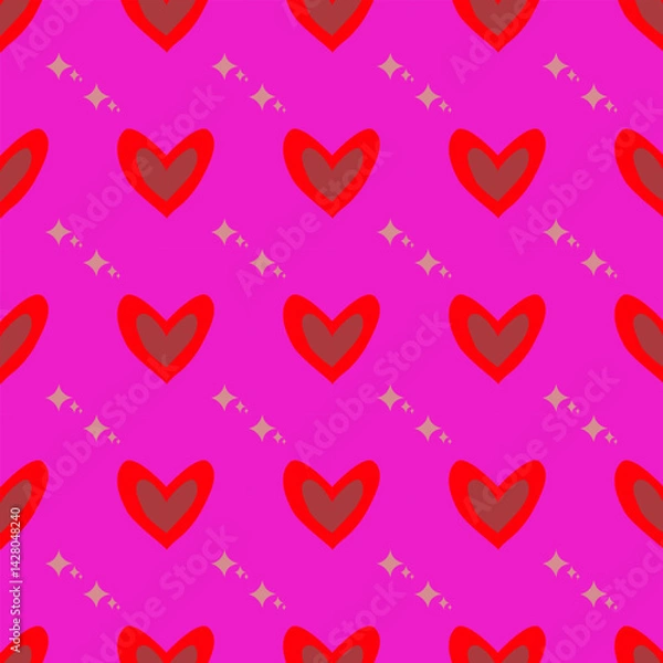 Obraz seamless pattern with hearts