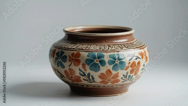 Fototapeta ceramic vase on a wooden background