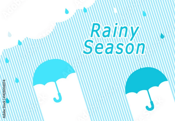 Obraz 梅雨　背景素材