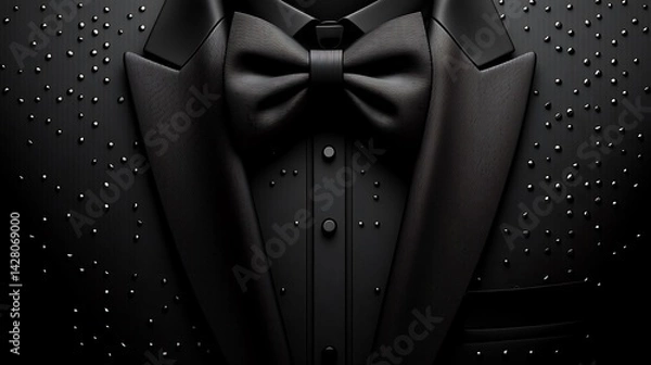 Fototapeta Elegant Black Tuxedo with Crystal Detail