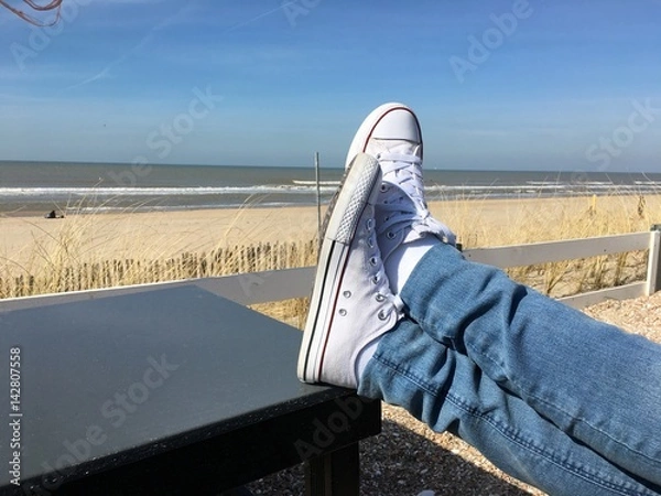 Obraz Füße hoch am Strand