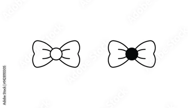 Fototapeta Bow Tie icon design with white background stock illustration