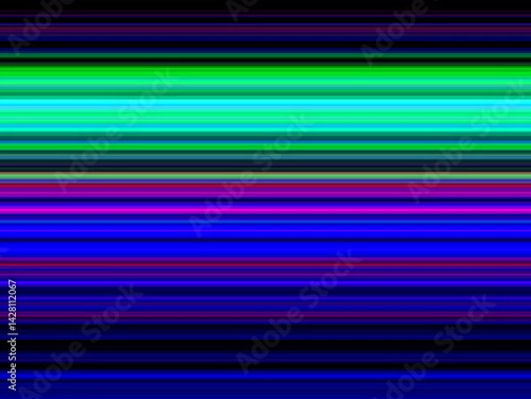 Fototapeta Abstract Neon Lines: A vibrant display of multicolored horizontal stripes