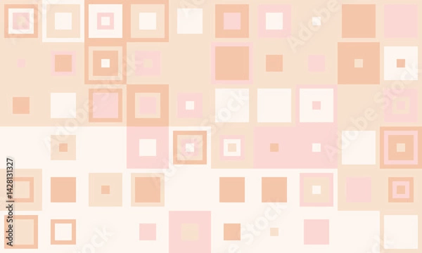 Fototapeta Abstract pastel square pattern background. Soft, calming tones create a gentle, minimalist design ideal for websites, presentations, or branding.