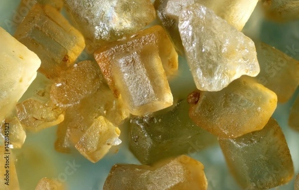Fototapeta Microscopic View of Brown Sugar Crystals