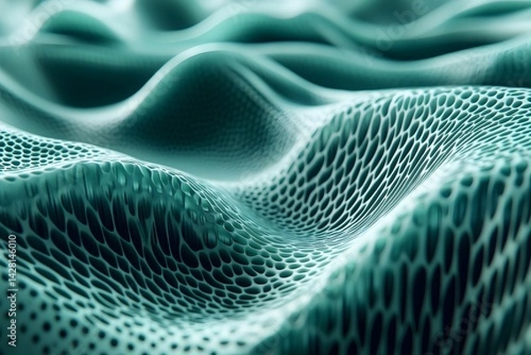 Fototapeta Abstract Teal Wave Texture