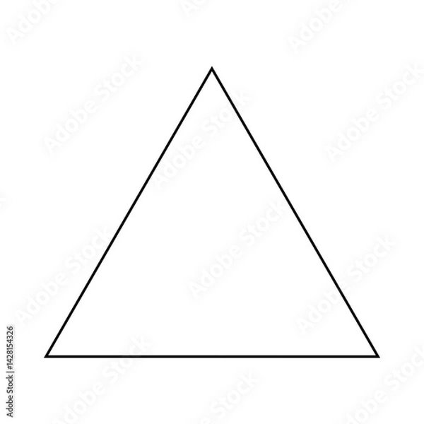 Obraz equilateral triangle outline vector