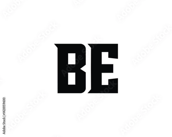 Obraz BE logo design vector template. BE