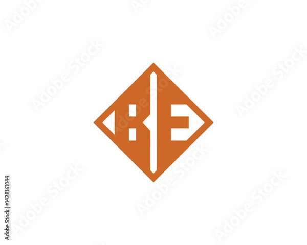 Obraz BE logo design vector template. BE