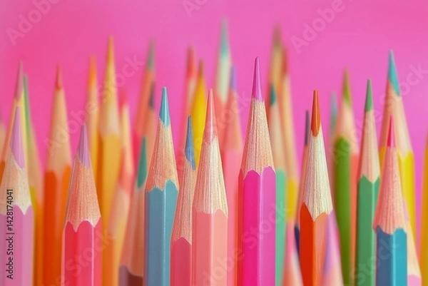 Fototapeta Colorful pencils close-up