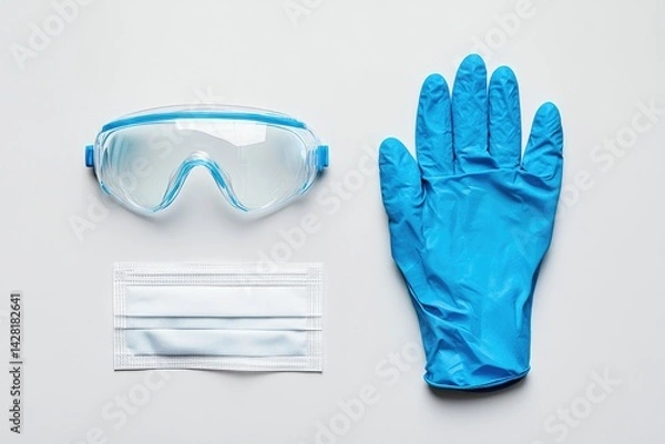 Fototapeta Protective gear for personal safety during medical procedures.