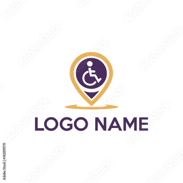 Obraz GPS Location Rate Logo Design Vector