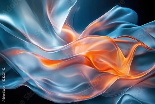 Obraz Abstract flowing pastel colors background