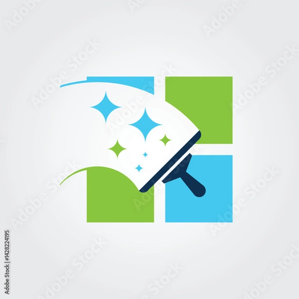 Obraz Cleaning service icon vector illustration