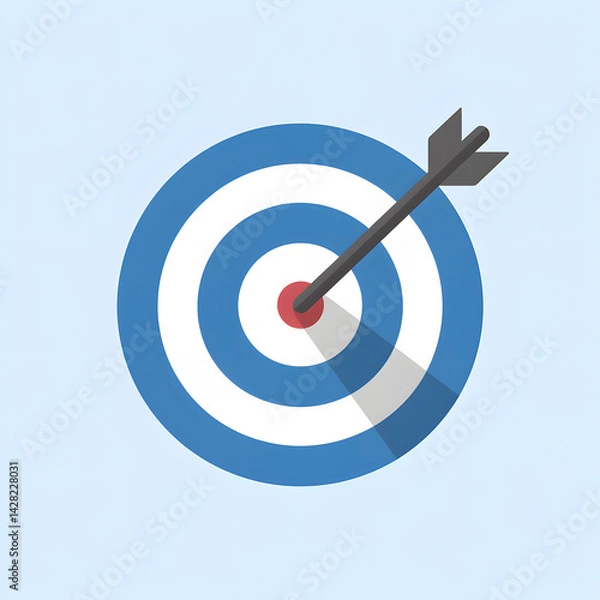 Fototapeta Bullseye: Achieving Goals and Success through Precise Targeting