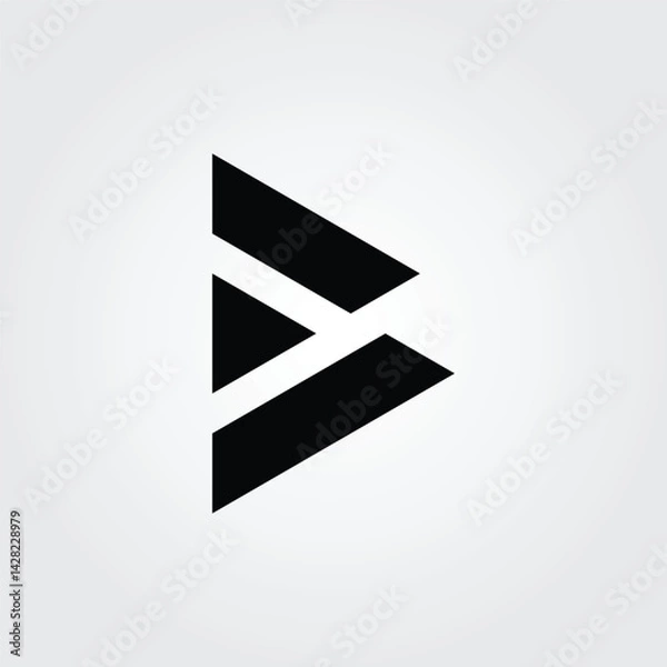 Obraz Lettering B arrow Icon vector illustration