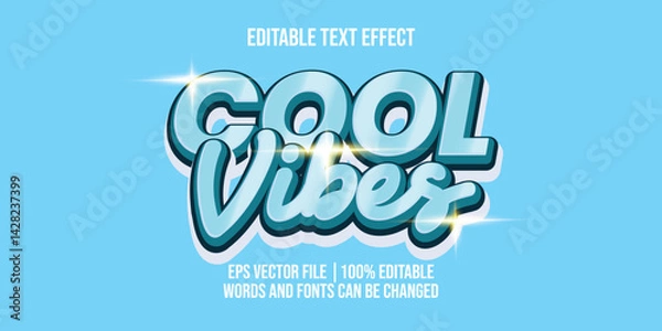 Fototapeta Cool Vibes Editable text effect