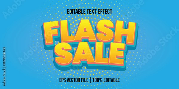Fototapeta Super sale retro vintage text effect, Editable text effect