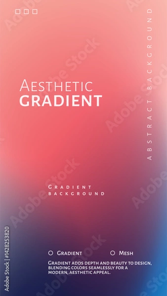 Obraz Soft colored gradient background with trendy wallpaper