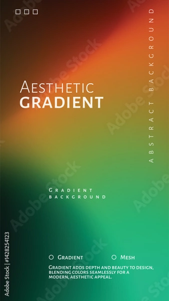 Obraz Trendy gradient background with abstract wallpaper