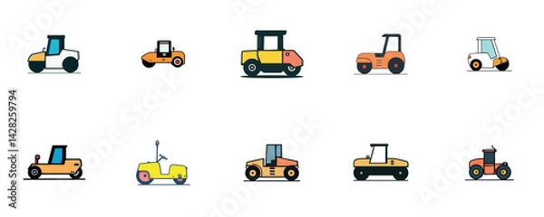 Fototapeta Construction Roller Machines