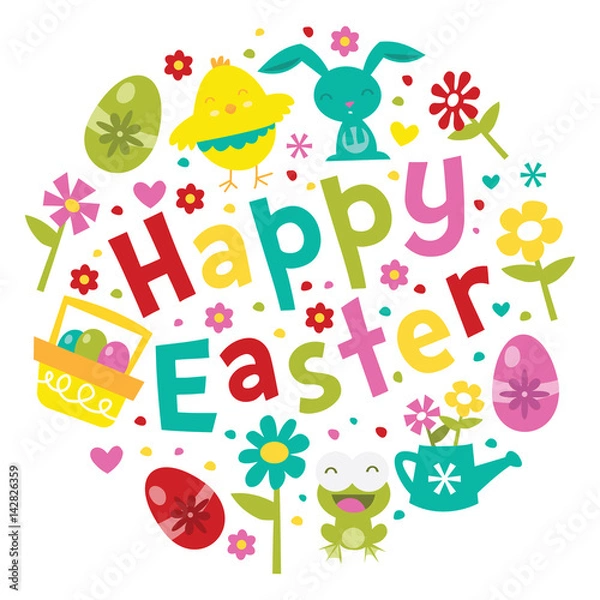 Obraz Happy Easter Spring Love Phrase