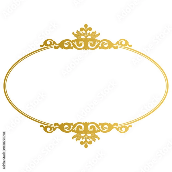 Obraz oval decorative border frame.eps