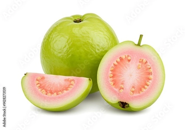 Fototapeta Fresh Guava Fruit with Sliced Pieces