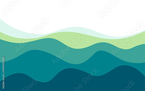 Fototapeta abstract wave background vector illustration. summer background