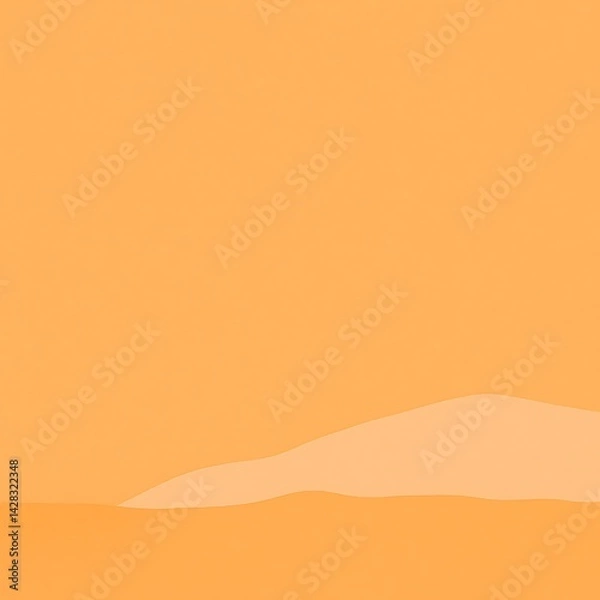 Obraz Abstract Wavy Backgrounds in Yellow, Green, and Orange – Minimalist Paper Cut Style


