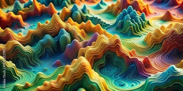 Fototapeta Abstract topography background