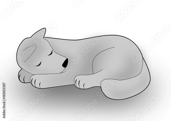 Obraz Cute sleeping Dog
