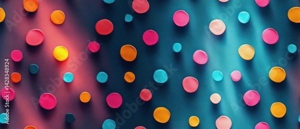 Obraz Dynamic and colorful background featuring a series of playful circles in various sizes