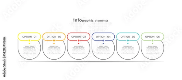 Fototapeta business infographic template colorful background design