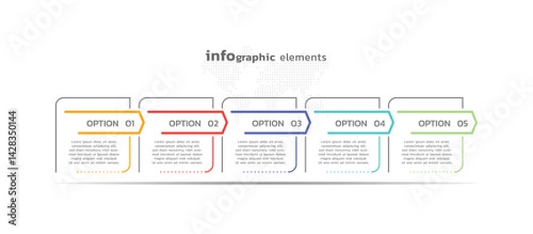 Fototapeta business infographic template colorful background design