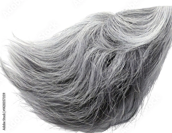 Fototapeta Abstract grayscale image of flowing grey hair, suggesting concepts of time, aging, and natural beauty.  Perfect for beauty, fashion, or medical websites,  advertising, or editorial projects.