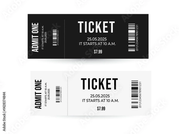 Fototapeta Set of vector tickets for events