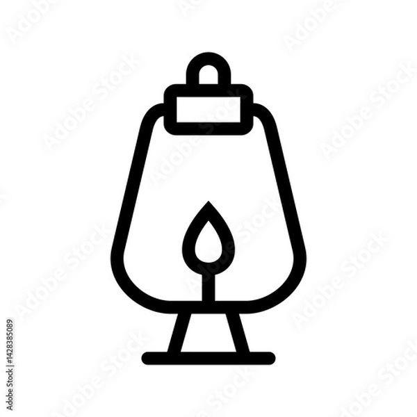 Fototapeta Oil Lamp icon vector image. Suitable for mobile apps, web apps and print media.
