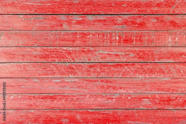 Obraz Distressed red rustic wood backdrop