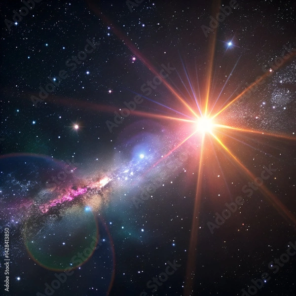 Obraz space background with stars