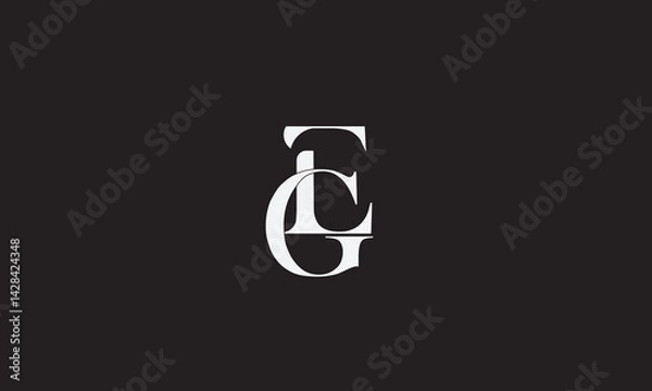 Fototapeta GE, EG , G , E, Abstract Letters Logo Monogram	