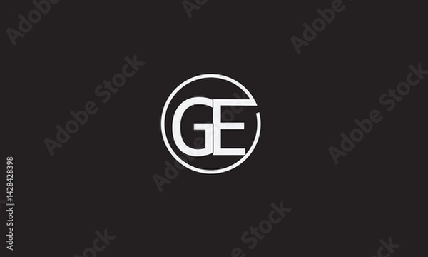 Fototapeta GE, EG , G , E, Abstract Letters Logo Monogram	